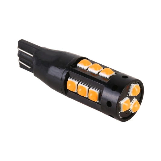 2 PCS T10 DC12V / 6.5W Car Clearance Light 15LEDs SMD-3030 Lamp Beads (Yellow Light) - Clearance Lights by buy2fix | Online Shopping UK | buy2fix