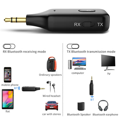 A60 3 in 1 Car Bluetooth Receiver Transmitter 3.5AUX Hands-free Call - Bluetooth Car Kits by buy2fix | Online Shopping UK | buy2fix