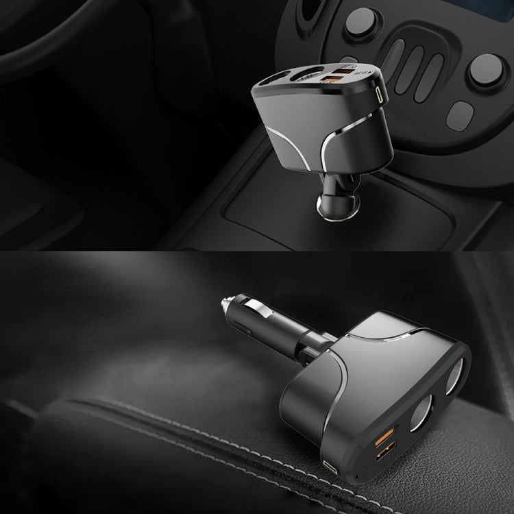 TR35 Car 2 in 1 Cigarette Lighter Extension Socket 20W PD Fast Charge QC3.0 USB Charger - Cigar Socket by buy2fix | Online Shopping UK | buy2fix