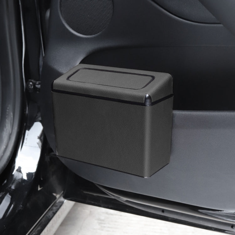 Car Plastic Trash Can Large Capacity Interior Accessories Box (Black) by buy2fix