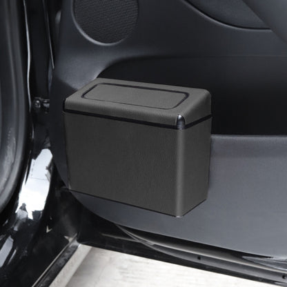 Car Plastic Trash Can Large Capacity Interior Accessories Box (Black) by buy2fix