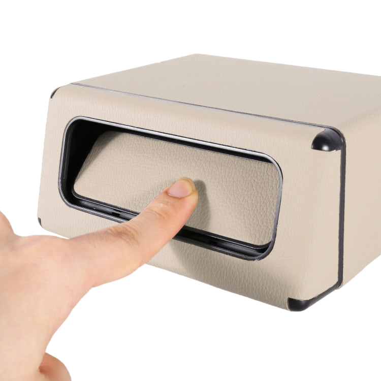 Car Plastic Trash Can Large Capacity Interior Accessories Box (Beige) by buy2fix