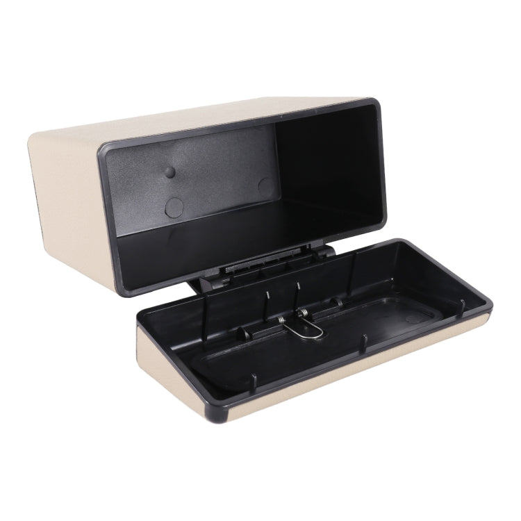 Car Plastic Trash Can Large Capacity Interior Accessories Box (Beige) by buy2fix