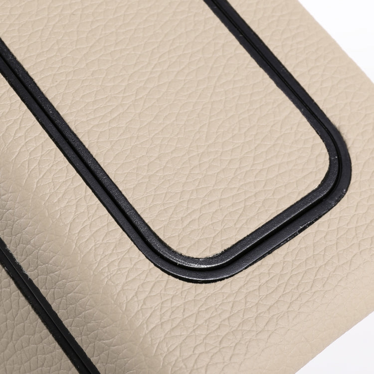 Car Plastic Trash Can Large Capacity Interior Accessories Box (Beige) by buy2fix