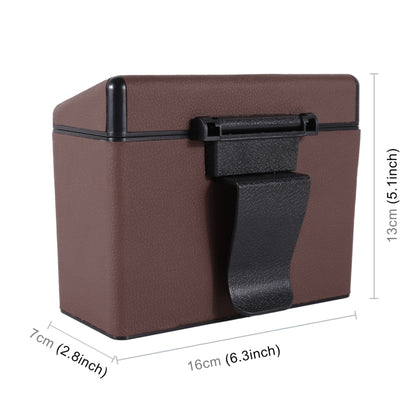 Car Plastic Trash Can Large Capacity Interior Accessories Box (Brown) by buy2fix