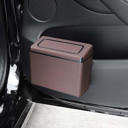 Car Plastic Trash Can Large Capacity Interior Accessories Box (Brown) by buy2fix