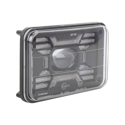 OL-2051S 1 Pair 4x6 inch Off-road Vehicle Modified Angel Devil Eyes Rectangular Headlight - LED Headlamps by buy2fix | Online Shopping UK | buy2fix