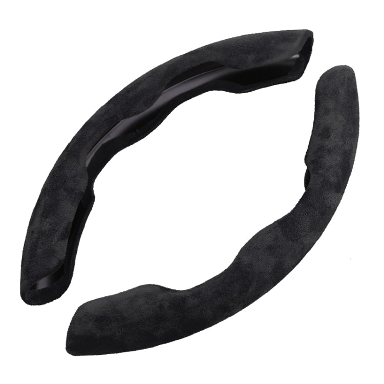 Car Universal Suede Steering Wheel Cover (Black) - Steering Wheel Accessories by buy2fix | Online Shopping UK | buy2fix