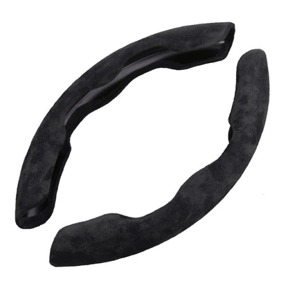Car Universal Suede Steering Wheel Cover (Black) - Steering Wheel Accessories by buy2fix | Online Shopping UK | buy2fix