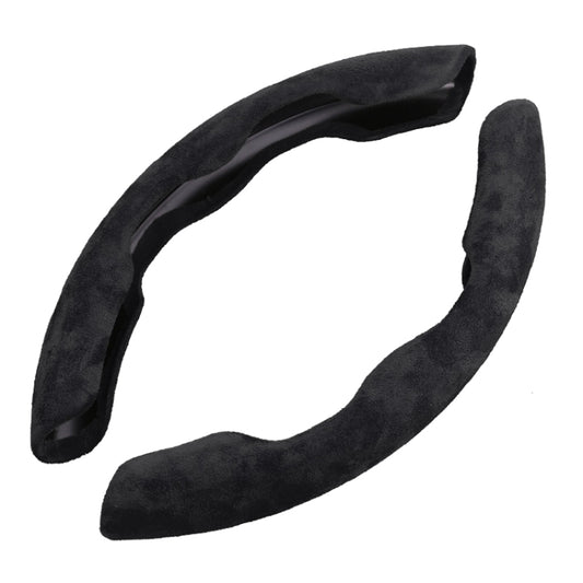 Car Universal Suede Steering Wheel Cover (Black) by buy2fix