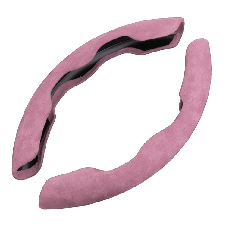 Car Universal Suede Steering Wheel Cover (Pink) - Steering Wheel Accessories by buy2fix | Online Shopping UK | buy2fix