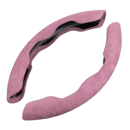 Car Universal Suede Steering Wheel Cover (Pink) - Steering Wheel Accessories by buy2fix | Online Shopping UK | buy2fix