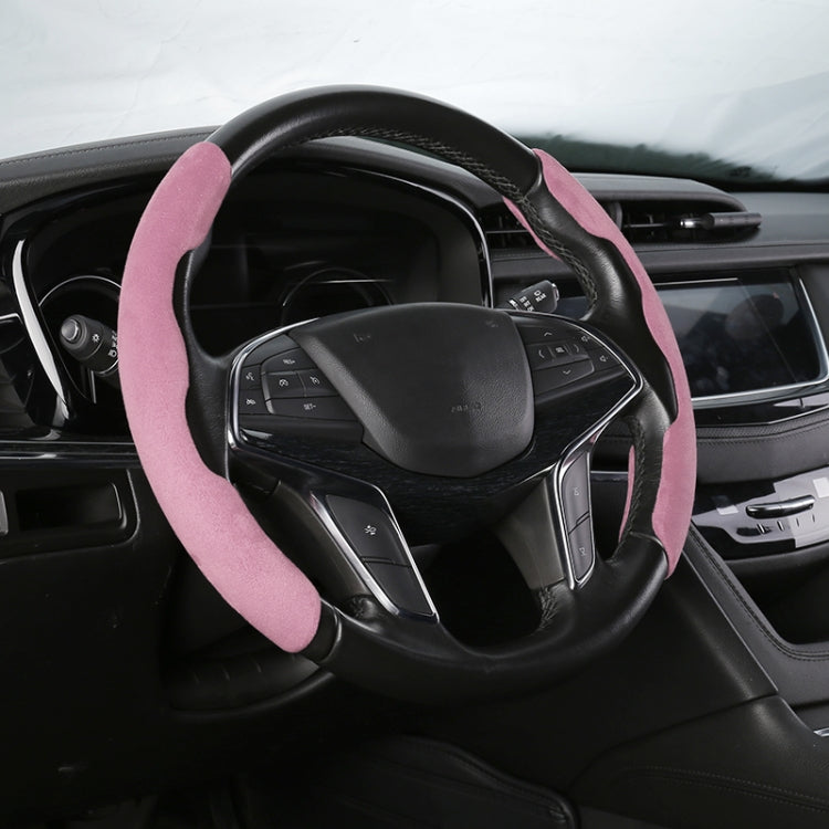 Car Universal Suede Steering Wheel Cover (Pink) - Steering Wheel Accessories by buy2fix | Online Shopping UK | buy2fix