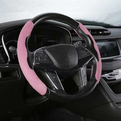 Car Universal Suede Steering Wheel Cover (Pink) - Steering Wheel Accessories by buy2fix | Online Shopping UK | buy2fix