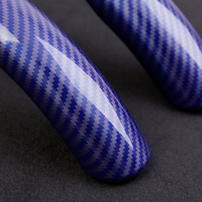 Car Universal Carbon Fiber Steering Wheel Cover (Blue) by buy2fix