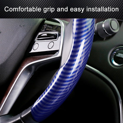 Car Universal Carbon Fiber Steering Wheel Cover (Blue) by buy2fix