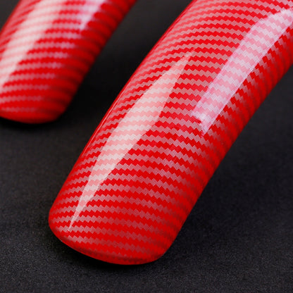 Car Universal Carbon Fiber Steering Wheel Cover (Red) by buy2fix