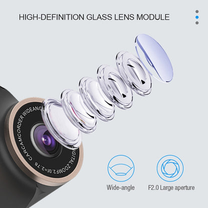 F22 3.16 inch 1080P HD Night Vision WiFi Connected Driving Recorder with In-car View Camera by buy2fix