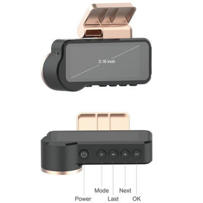 F22 3.16 inch 1080P HD Night Vision Driving Recorder, Standard Version by buy2fix