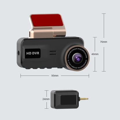 F22 3.16 inch 1080P HD Night Vision Driving Recorder, Standard Version with In-car View Camera by buy2fix