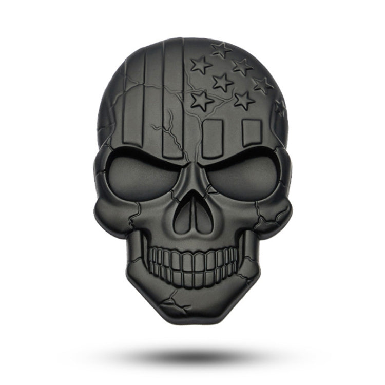 Three-dimensional Devil Skull Metal Plating Car Sticker (Black) by buy2fix