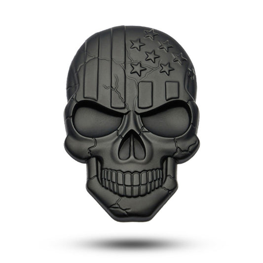 Three-dimensional Devil Skull Metal Plating Car Sticker (Black) by buy2fix