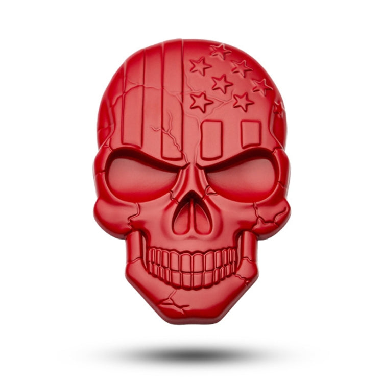 Three-dimensional Devil Skull Metal Plating Car Sticker (Red) by buy2fix
