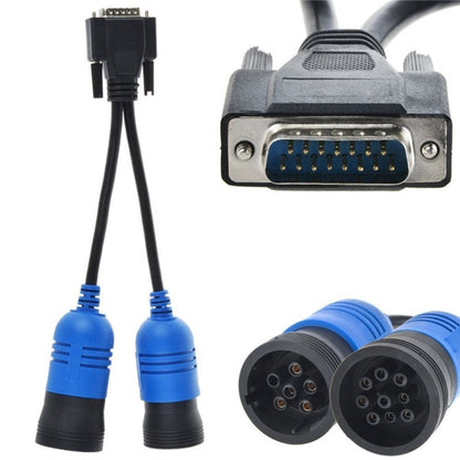 For Nexiq Pn 405048 6 and 9Pin Y Deutsch Cummins Adapter Truck Diagnose Cable - Cables & Connectors by buy2fix | Online Shopping UK | buy2fix