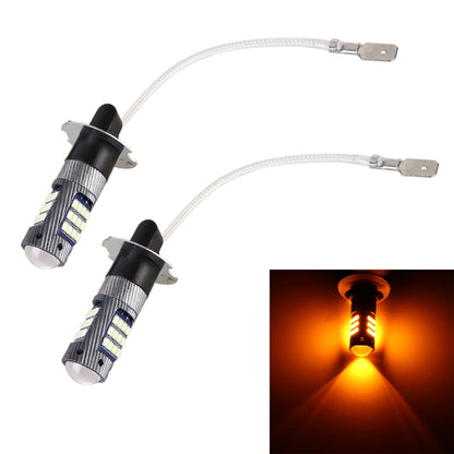 1 Pair H3 DC12V / 5W Car LED Fog Light with 42LEDs SMD-2016 Lamp Beads (Yellow Light) - Fog / Driving Lights by buy2fix | Online Shopping UK | buy2fix