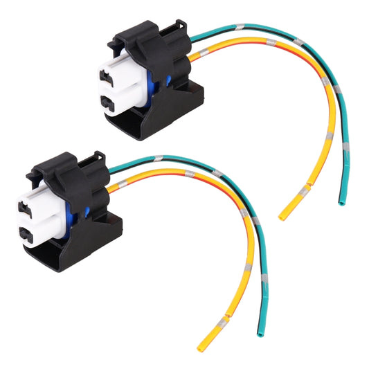 1 Pair Car H11 Bulb Holder Base Female Socket with Cable for Ford - Wires by buy2fix | Online Shopping UK | buy2fix