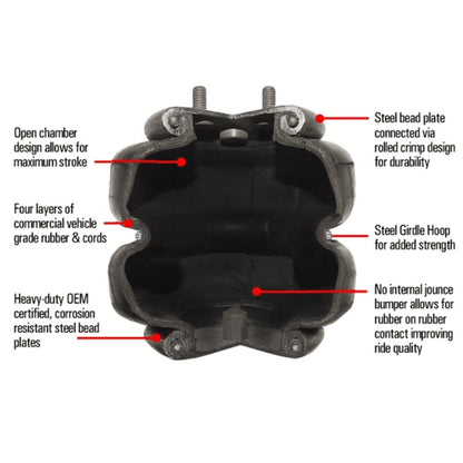 Car Airbag 1/2 inch NPT Single Port 2600LB Air Suspension Kit - Others by buy2fix | Online Shopping UK | buy2fix