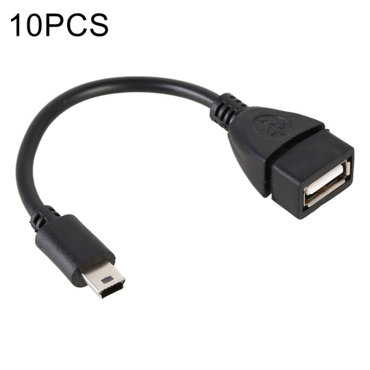 Câble OTG de voiture vers USB, longueur du câble: 10 cm, 10 pièces