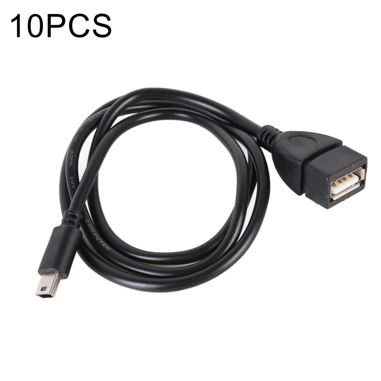 10 PCS Car OTG Head to USB Cable, Cable Length: 80cm - Terminal connectors by buy2fix | Online Shopping UK | buy2fix