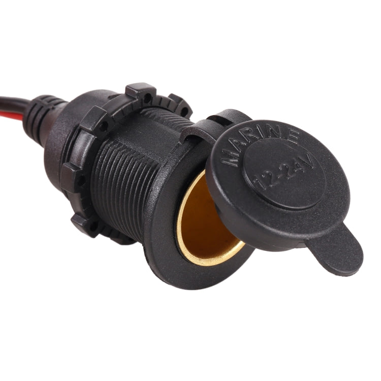 Car Cigarette Lighter Female Socket Plug Connector with Cover - Terminal connectors by buy2fix | Online Shopping UK | buy2fix