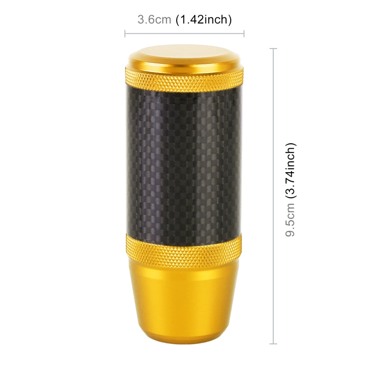 Universal Car Carbon Fiber Metal Gear Shift Knob (Gold) - Shift Knob by buy2fix | Online Shopping UK | buy2fix