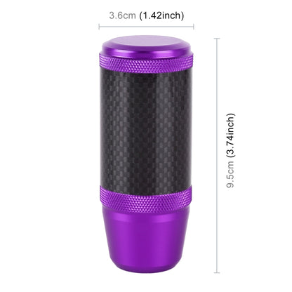 Universal Car Carbon Fiber Metal Gear Shift Knob (Purple) by buy2fix