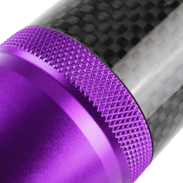 Universal Car Carbon Fiber Metal Gear Shift Knob (Purple) by buy2fix