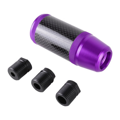 Universal Car Carbon Fiber Metal Gear Shift Knob (Purple) by buy2fix