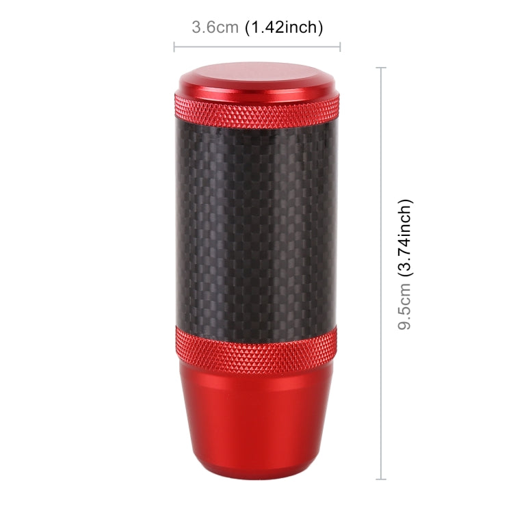 Universal Car Carbon Fiber Metal Gear Shift Knob (Red) - Shift Knob by buy2fix | Online Shopping UK | buy2fix