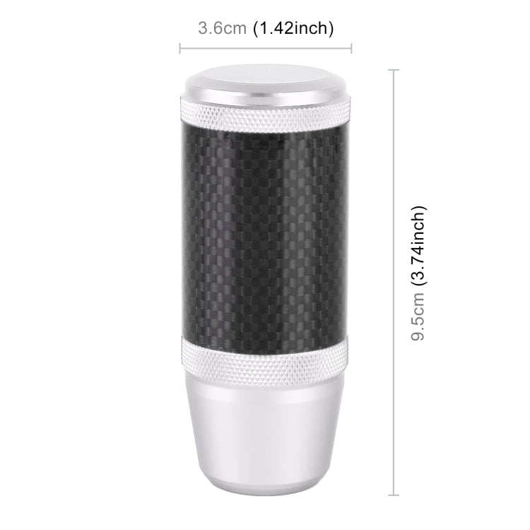 Universal Car Carbon Fiber Metal Gear Shift Knob (Silver) - Shift Knob by buy2fix | Online Shopping UK | buy2fix