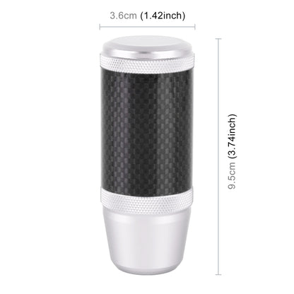 Universal Car Carbon Fiber Metal Gear Shift Knob (Silver) - Shift Knob by buy2fix | Online Shopping UK | buy2fix
