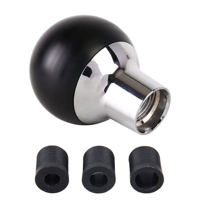 Universal Car Small Round Ball Resin + Carbon Fiber Metal Gear Shift Knob (Black) by buy2fix