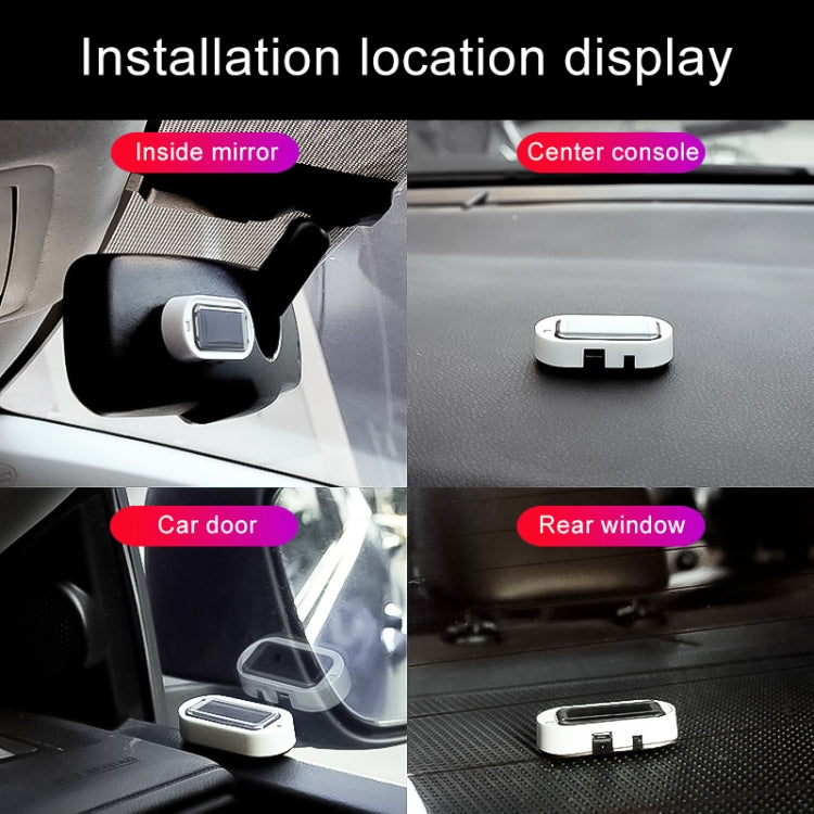 Car Solar Energy Anti-theft Device LED Warning Light (Red) - Instrument Lights by buy2fix | Online Shopping UK | buy2fix