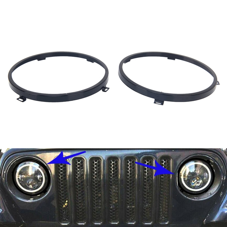 1 Pair 7 inch Headlight Metal Outside Bracket for Jeep Wrangler JK 2007-2017 - Car Light Accessories by buy2fix | Online Shopping UK | buy2fix