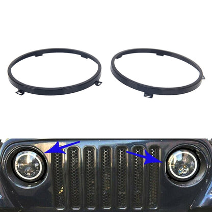 1 Pair 7 inch Headlight Metal Outside Bracket for Jeep Wrangler JK 2007-2017 - Car Light Accessories by buy2fix | Online Shopping UK | buy2fix