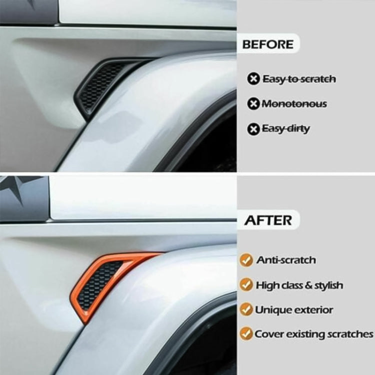 Car Fender Side Air Outlet Decorative Panel for Jeep Wrangler JL 2018-2020 (Black) by buy2fix