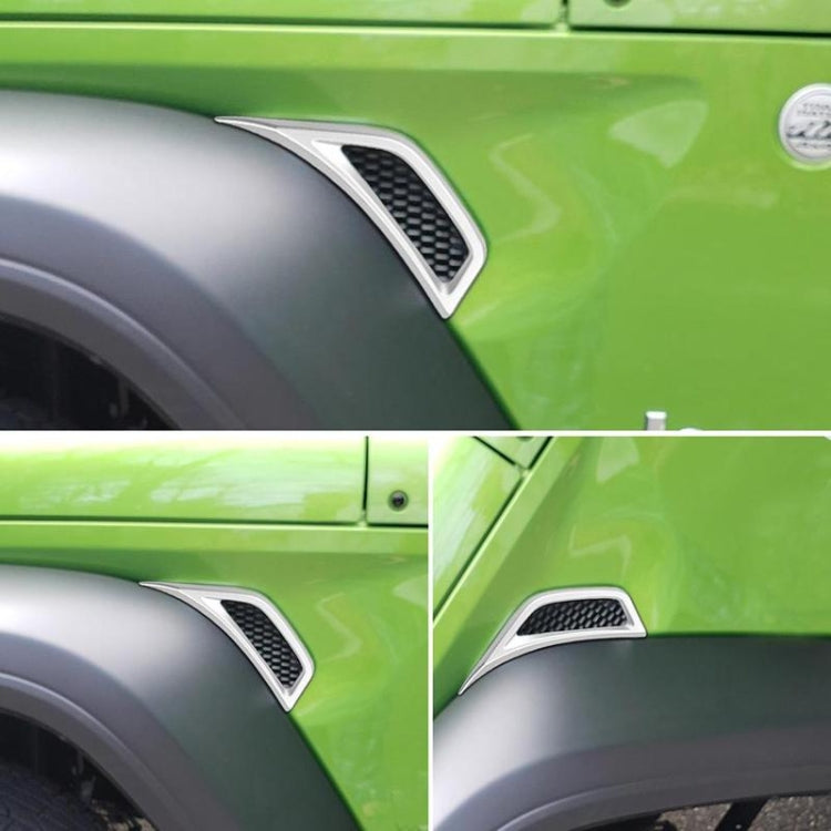 Car Fender Side Air Outlet Decorative Panel for Jeep Wrangler JL 2018-2020 (Mirror) by buy2fix