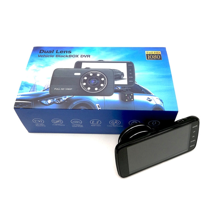 D910 4 inch 1080P HD Night Vision Single Record Driving Recorder by buy2fix