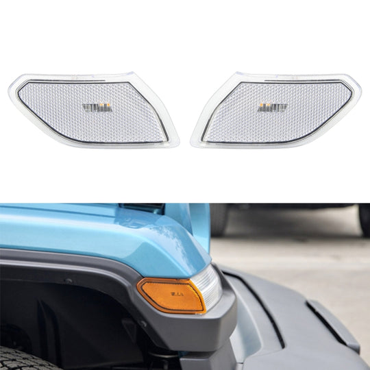 Lampe de plaque de feuille de clignotant de feu latéral de sourcil de roue transparente de voiture pour Jeep Wrangler JL 2018-