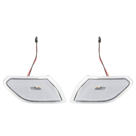 Car Transparent Wheel Eyebrow Side Light Turn Signal Leaf Plate Lamp for Jeep Wrangler JL 2018- - Arrow Turn Lights by buy2fix | Online Shopping UK | buy2fix